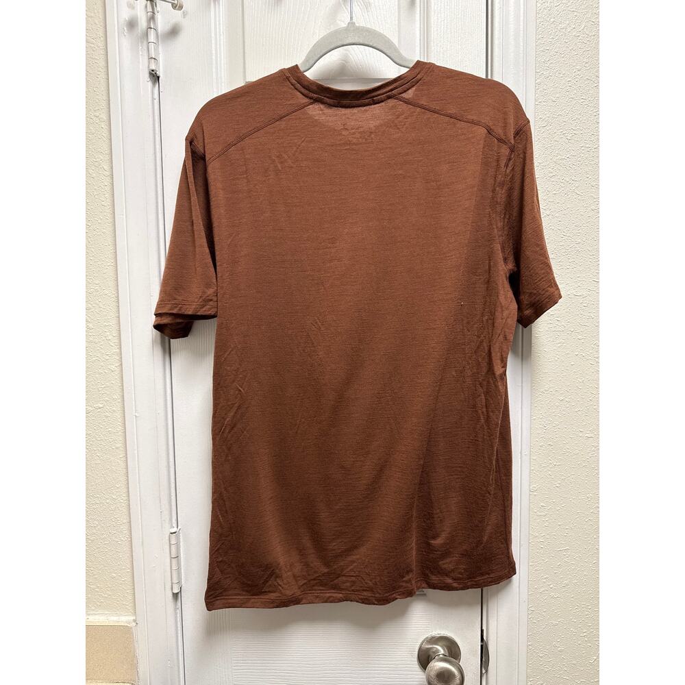 Smartwool Men’s Merino Wool Short Sleeve Base Layer Tee Brick Red Size Large - Picture 3 of 5